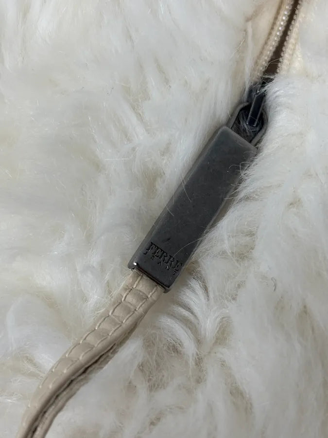 2000s Gianfranco Ferre Creamy Fur Leather Jacket ijOvraR 8
