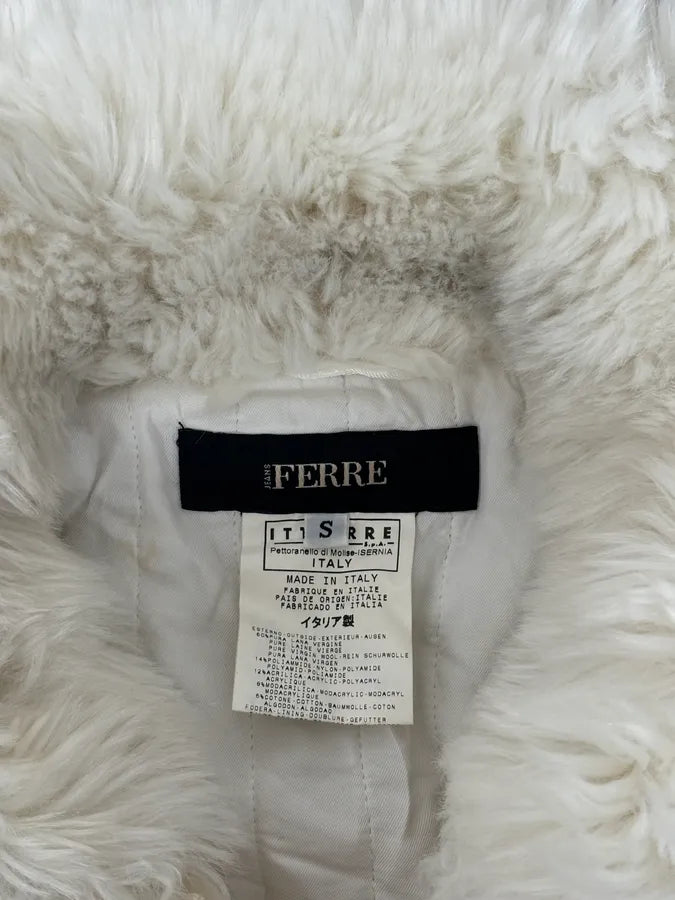 2000s Gianfranco Ferre Creamy Fur Leather Jacket ijOvraR 9