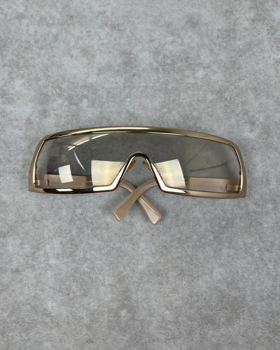 Gianfranco Ferre Gold Metal Rectangular Sunglasses XhFbTsi 2