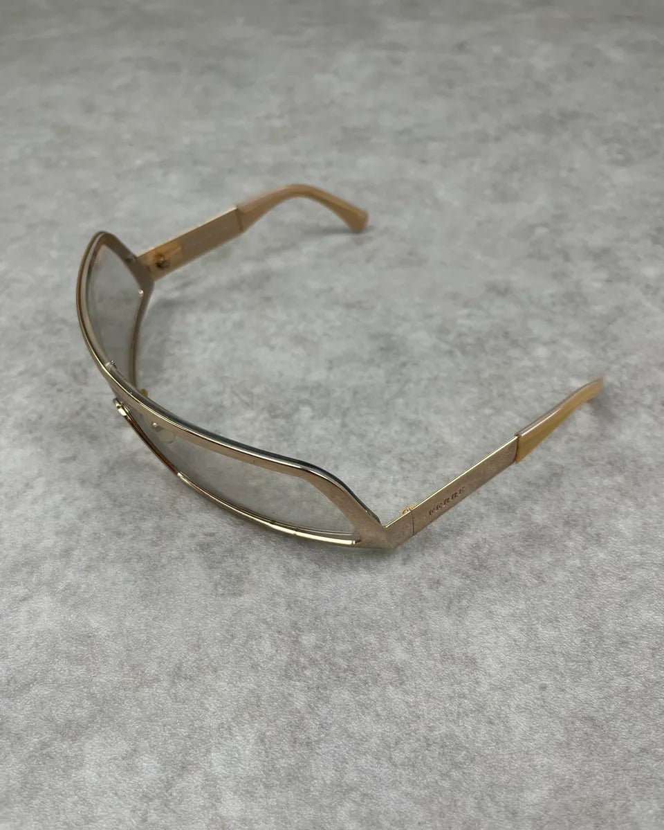 Gianfranco Ferre Gold Metal Rectangular Sunglasses XhFbTsi 3