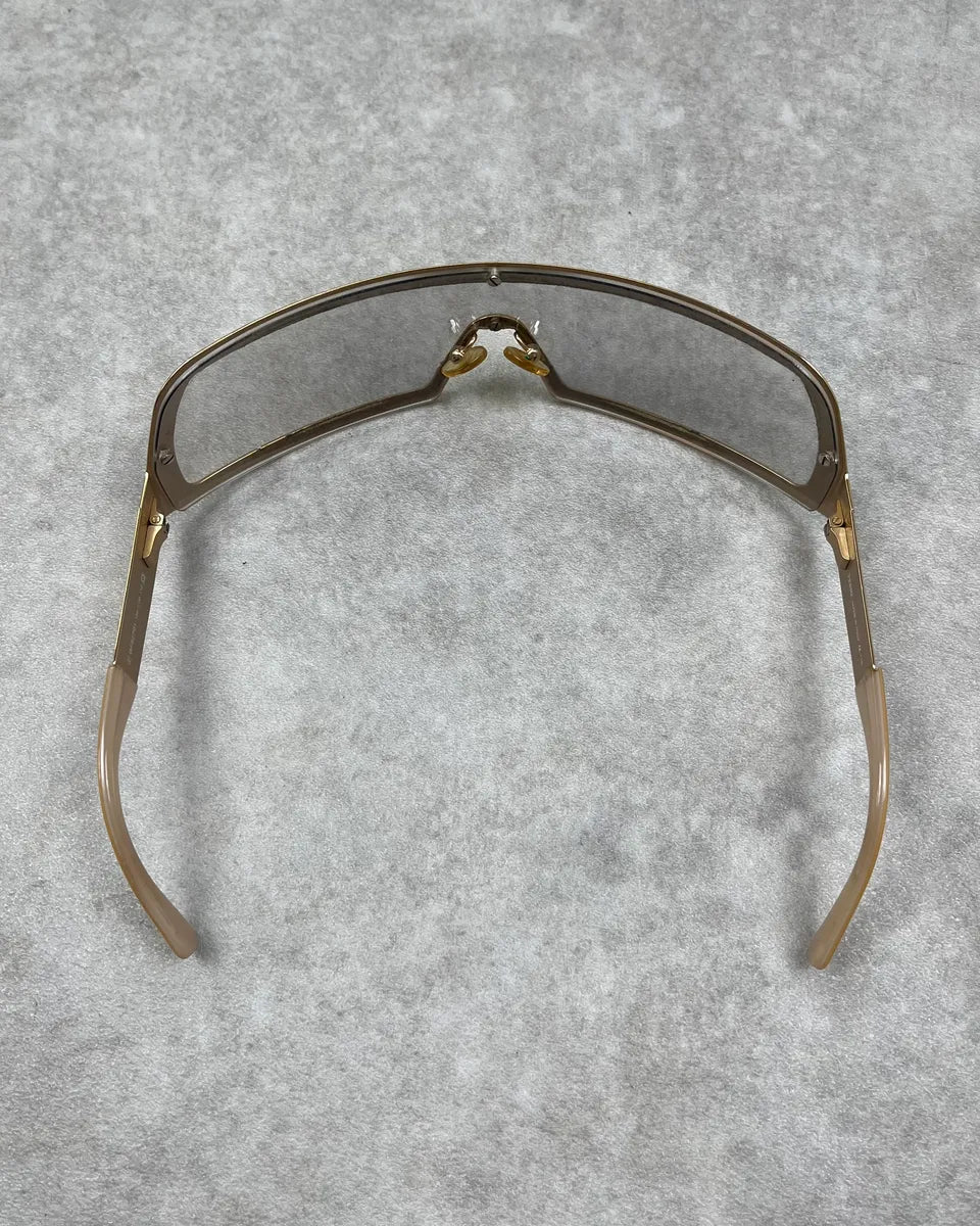 Gianfranco Ferre Gold Metal Rectangular Sunglasses XhFbTsi 4