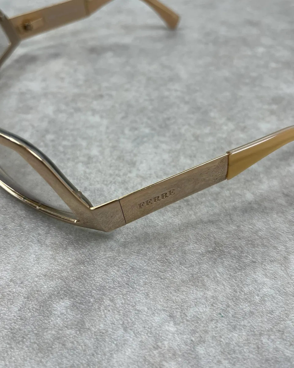 Gianfranco Ferre Gold Metal Rectangular Sunglasses XhFbTsi 5