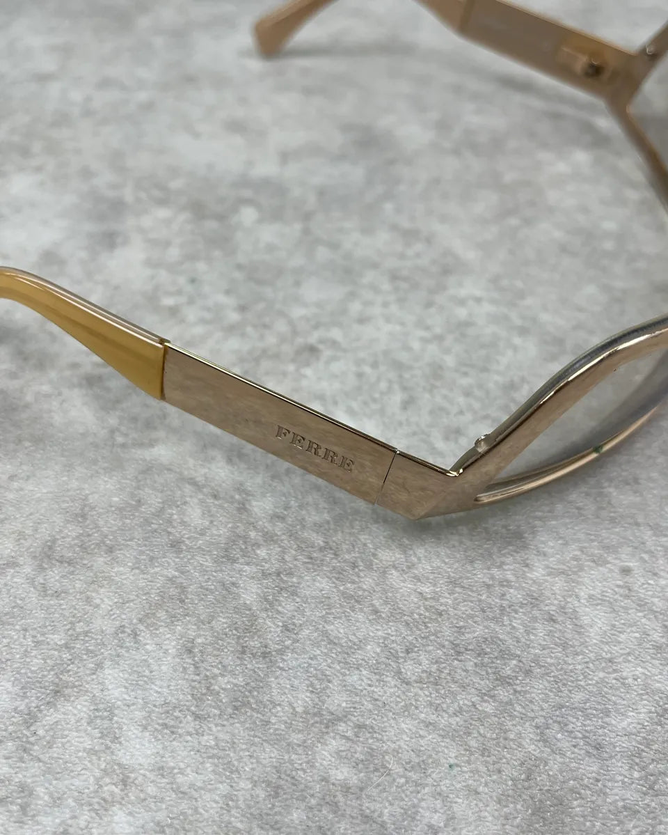Gianfranco Ferre Gold Metal Rectangular Sunglasses XhFbTsi 6
