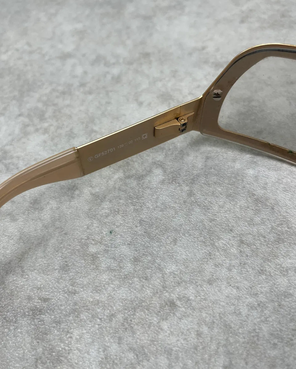 Gianfranco Ferre Gold Metal Rectangular Sunglasses XhFbTsi 7