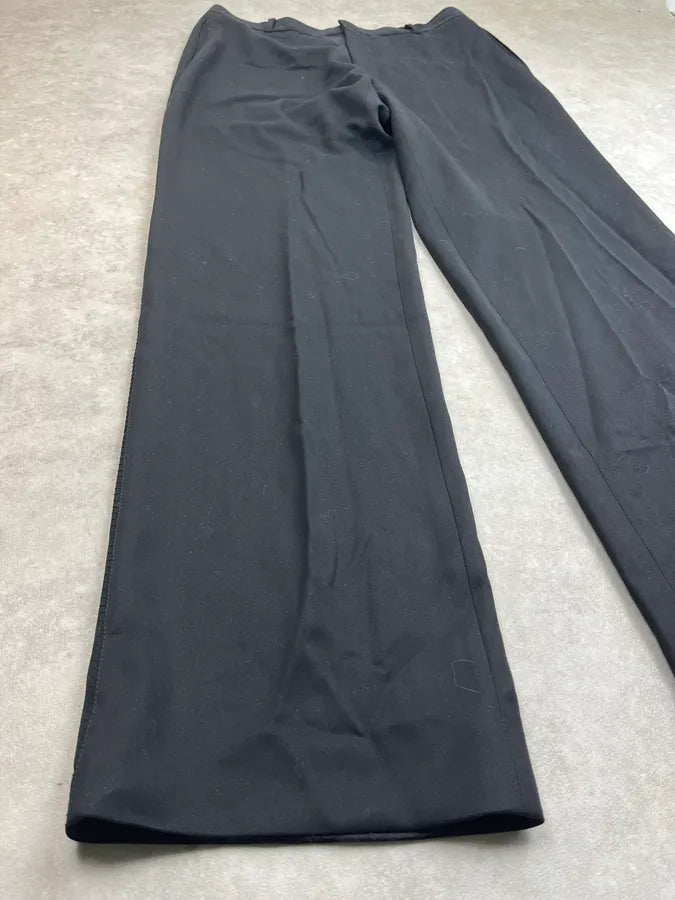 1990s Gianni Versace Black Large Wool Tailored Pants wQlefFv 4
