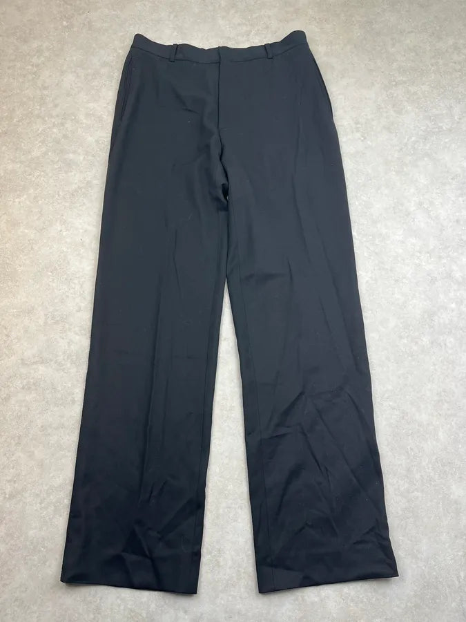 1990s Gianni Versace Black Large Wool Tailored Pants wQlefFv 6