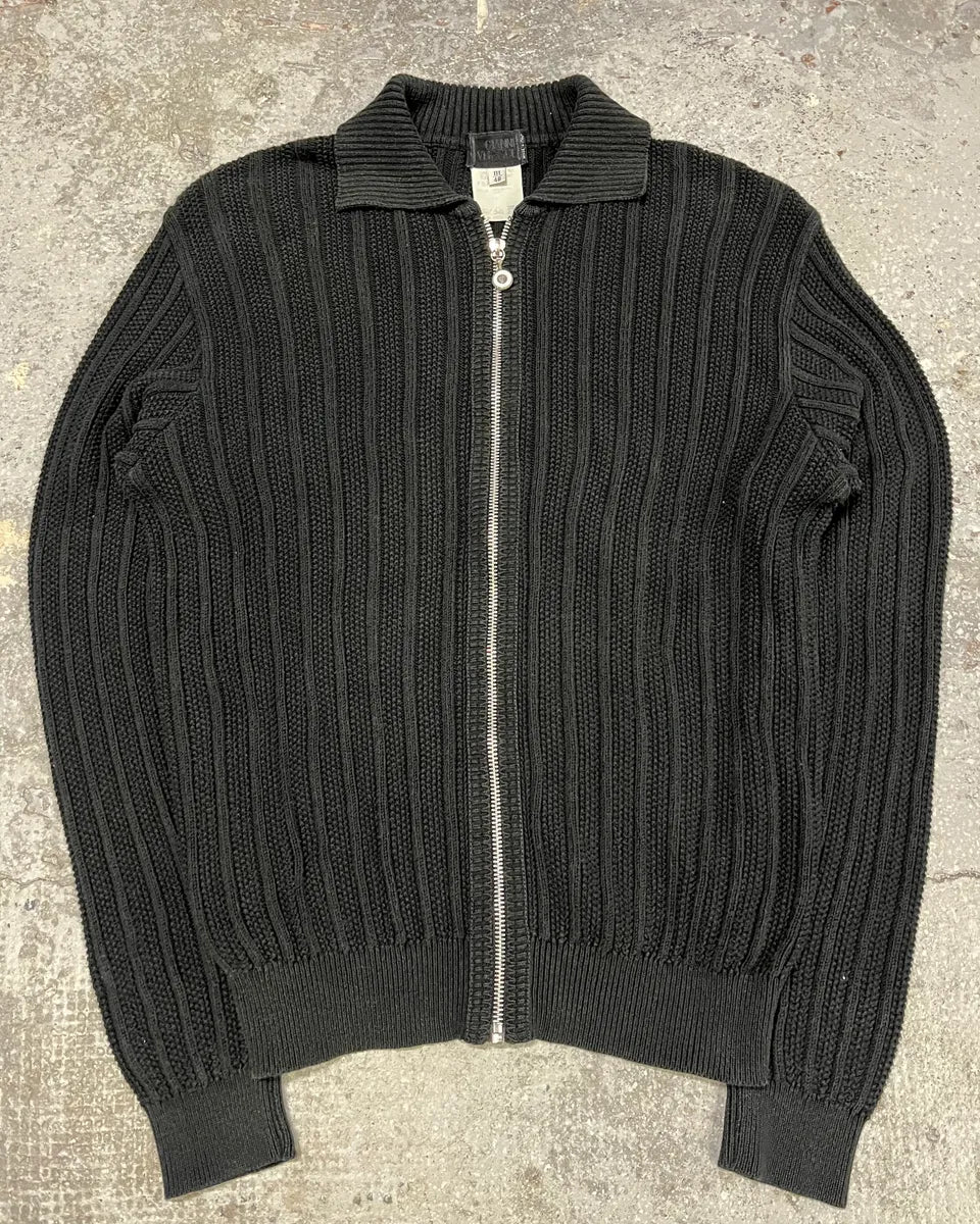 Gianni Versace Black Zip-Up Sweater (M) 0