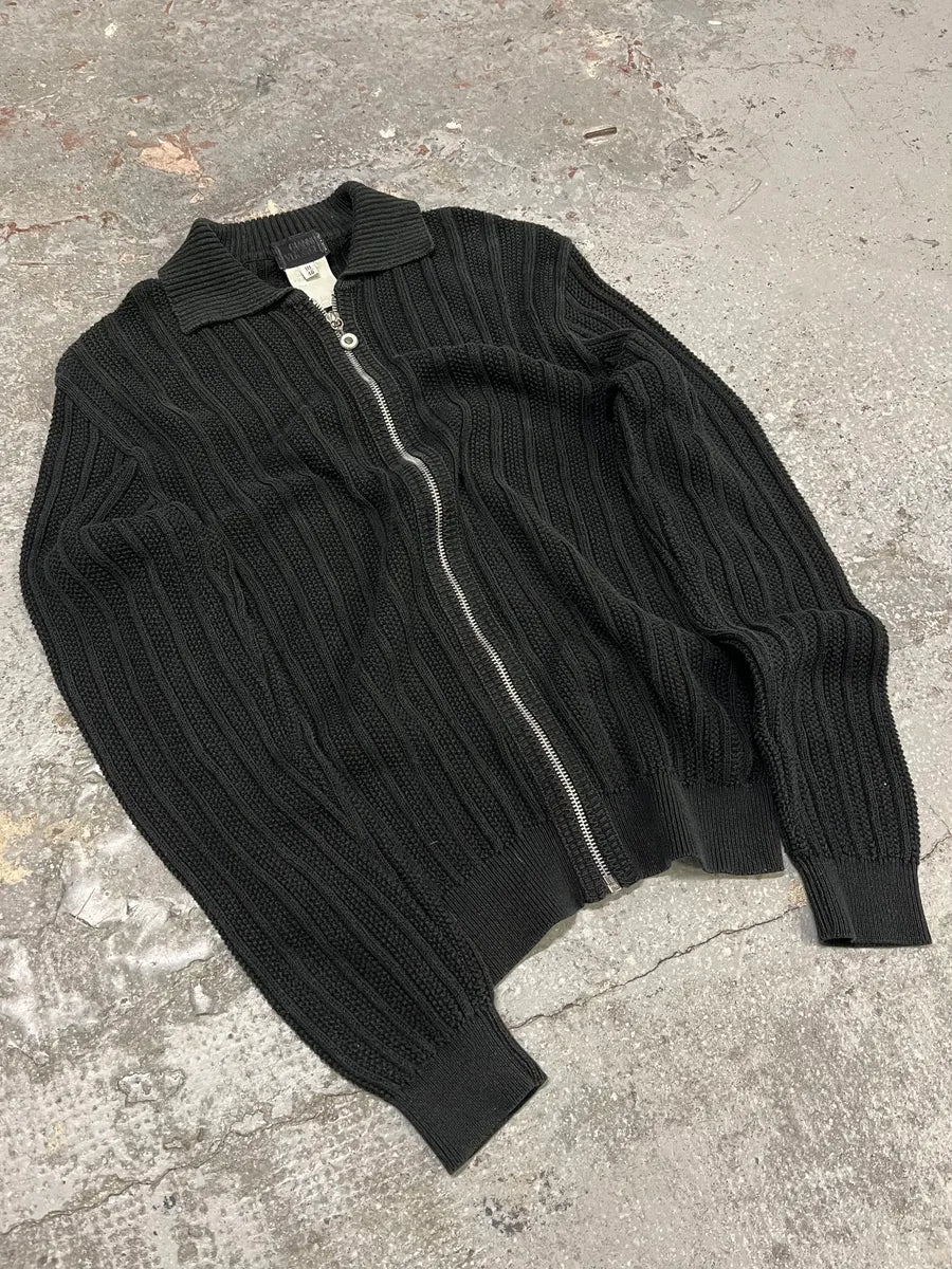 Gianni Versace Black Zip-Up Sweater (M) 1