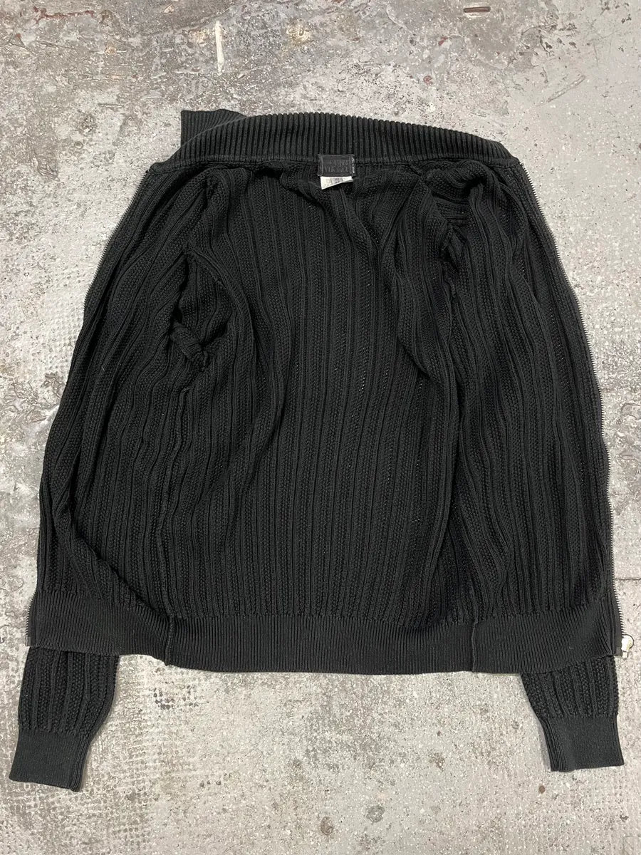 Gianni Versace Black Zip-Up Sweater (M) 4