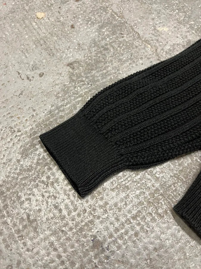 Gianni Versace Black Zip-Up Sweater (M) 6