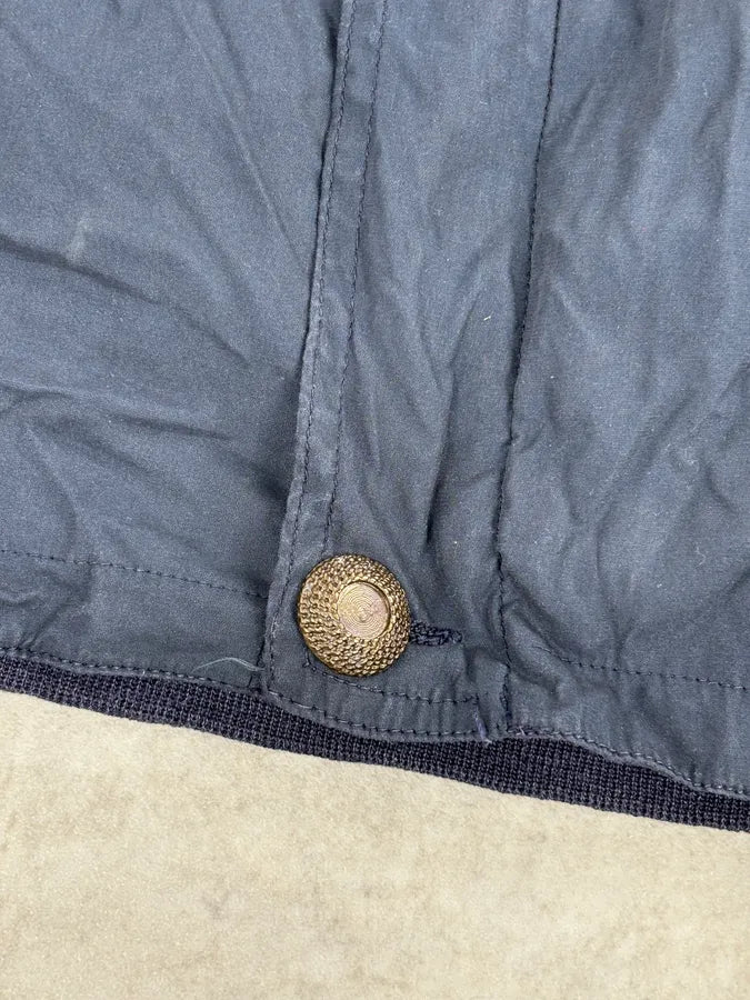 1980s Gianni Versace Versus Navy Minimalist Light Bomber Jacket dqgeFra 8