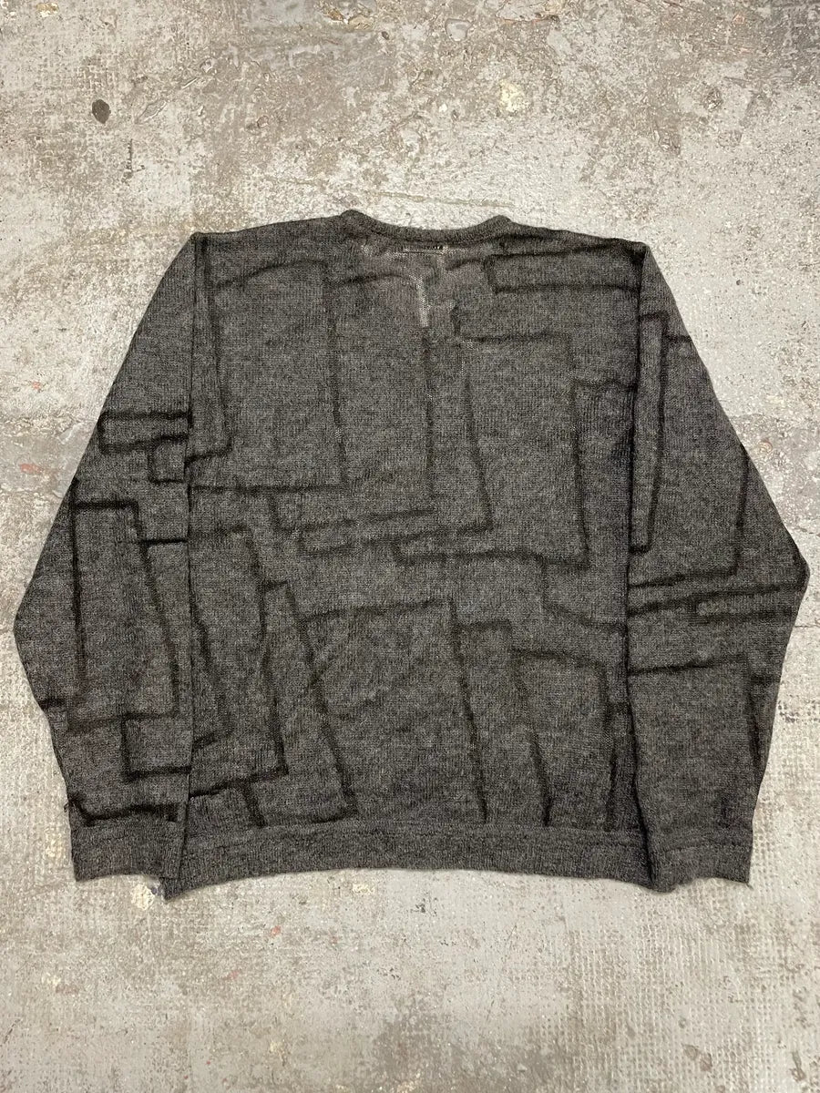Gianni Versace Transparent Geometry Grey Sweater ZwLslVP 2