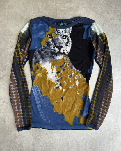 AW1995 Jean Paul Gaultier Cyber Leopard Mesh Shirt (S) - 3