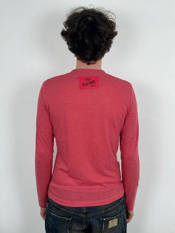 SS2006 Dolce & Gabbana “High Spirits 75” Graphic Henley Shirt QwmtxyB 2