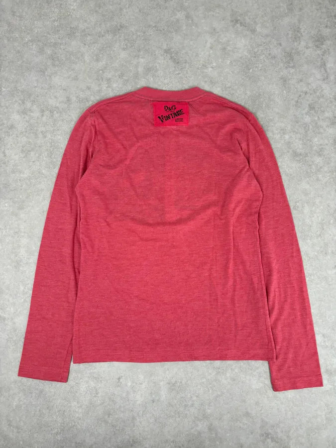 SS2006 Dolce & Gabbana “High Spirits 75” Graphic Henley Shirt QwmtxyB 4