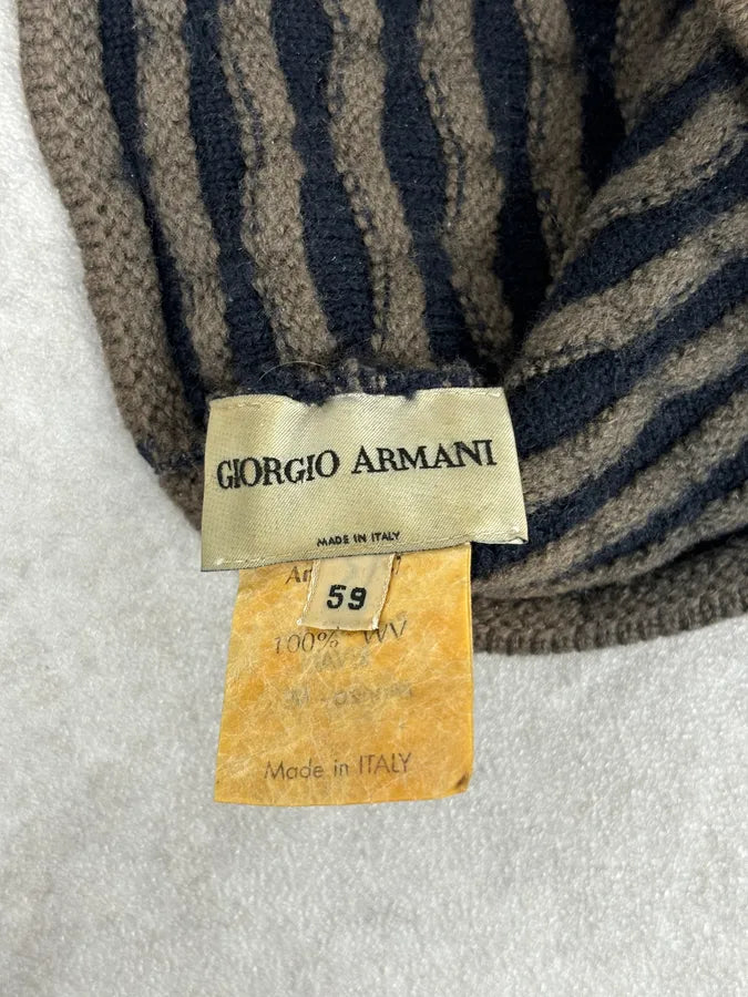 1980s Giorgio Armani Black Contemporary Beanie  yBTeQeH 6