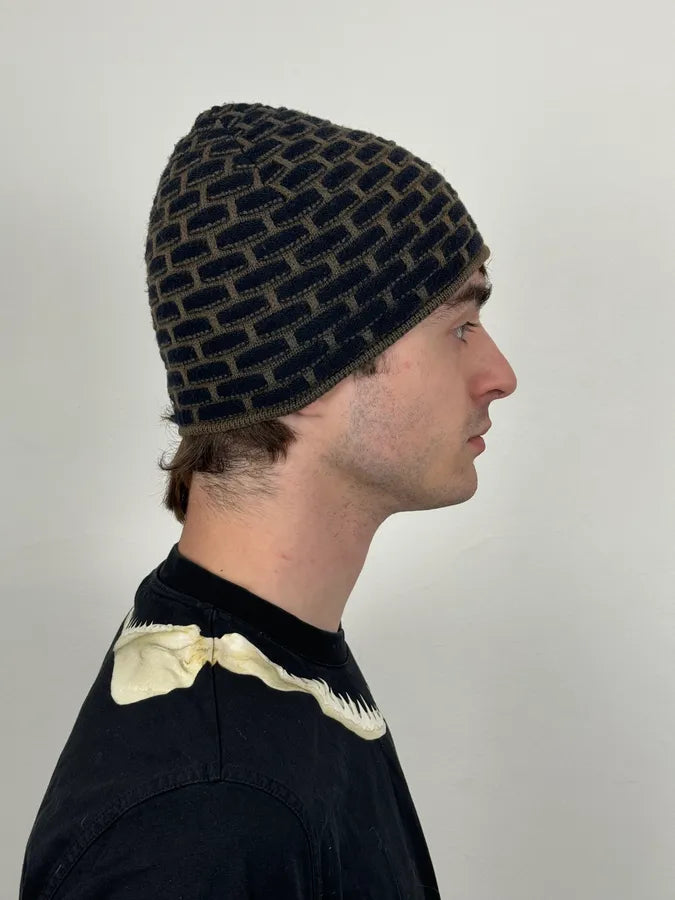 1980s Giorgio Armani Black Contemporary Beanie  yBTeQeH 1