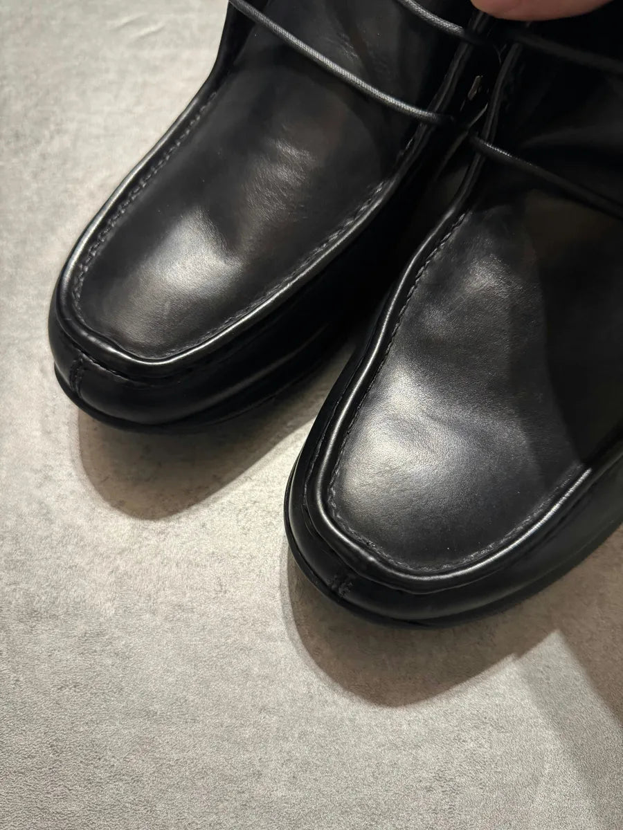 Giorgio Armani Black Exotic Textured Leather Boots AhBYPXp 4