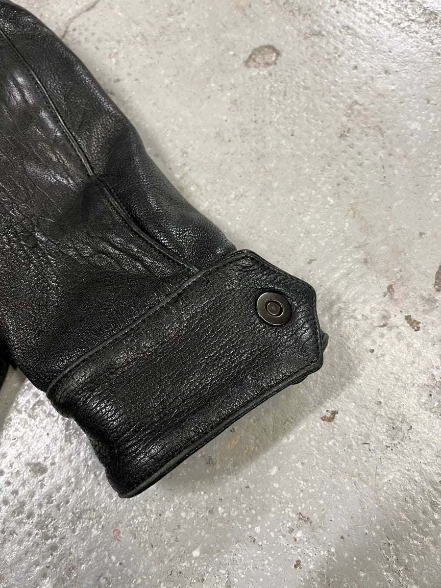 Giorgio Armani Black Hybride Lamb Pure Leather Jacket lHuwhFv 16