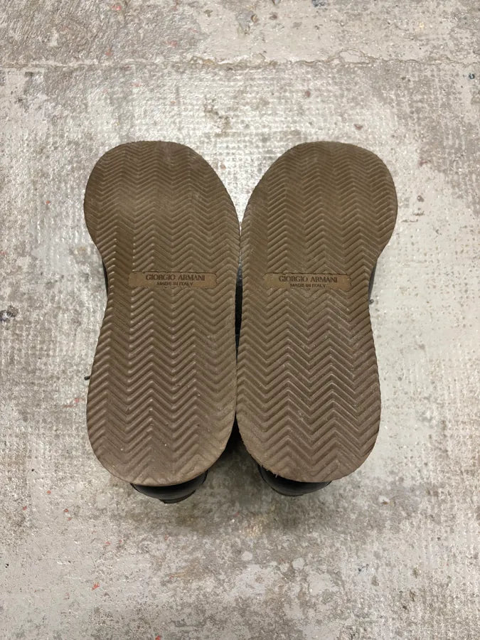 Giorgio Armani Black Leather Pony Hair Boots KCwBApN 8