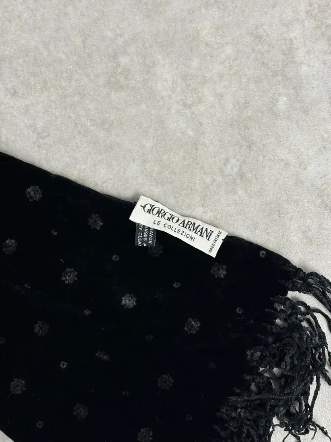 Giorgio Armani Black Scarf Polka Dot Scarf SDKPFYV 6