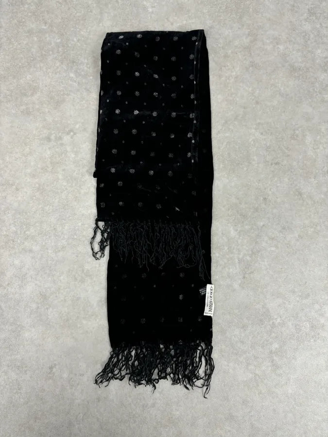 Giorgio Armani Black Scarf Polka Dot Scarf SDKPFYV 5