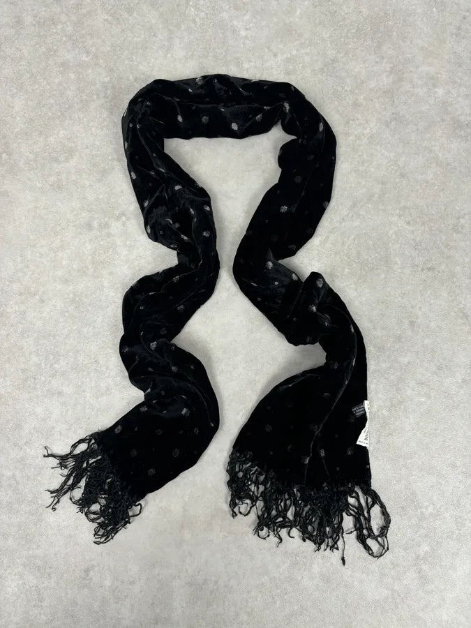 Giorgio Armani Black Scarf Polka Dot Scarf SDKPFYV 0