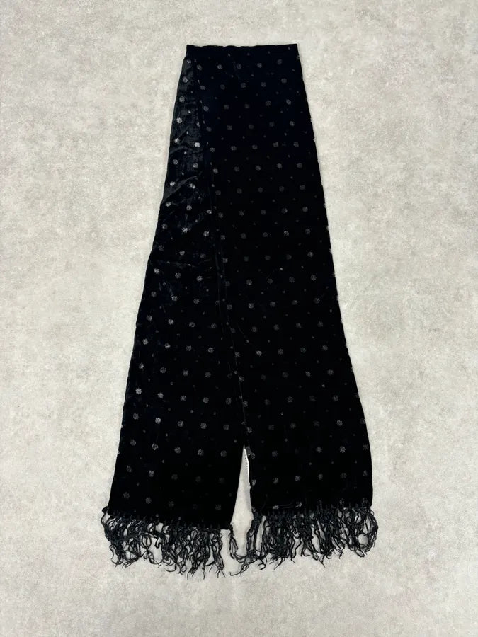 Giorgio Armani Black Scarf Polka Dot Scarf SDKPFYV 1