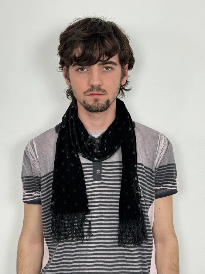 Giorgio Armani Black Scarf Polka Dot Scarf SDKPFYV 2