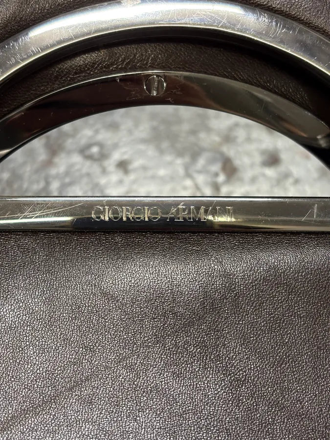 Giorgio Armani Brown Leather Shoulder Bag IoDZIZY 5