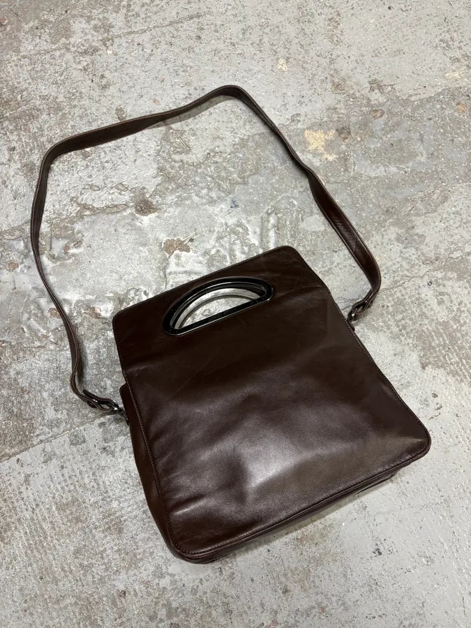 Giorgio Armani Brown Leather Shoulder Bag IoDZIZY 3