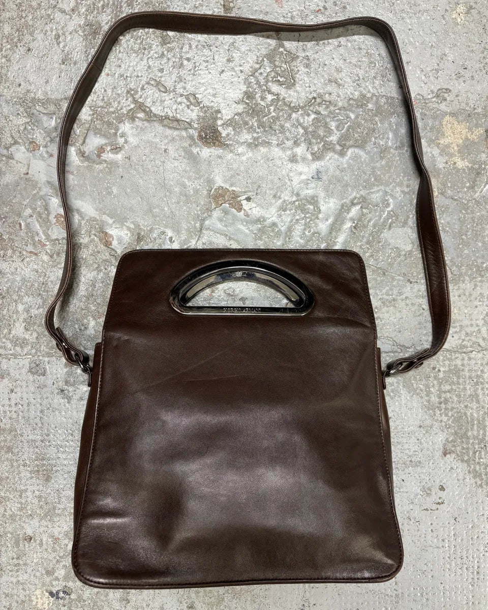 Giorgio Armani Brown Leather Shoulder Bag IoDZIZY 0