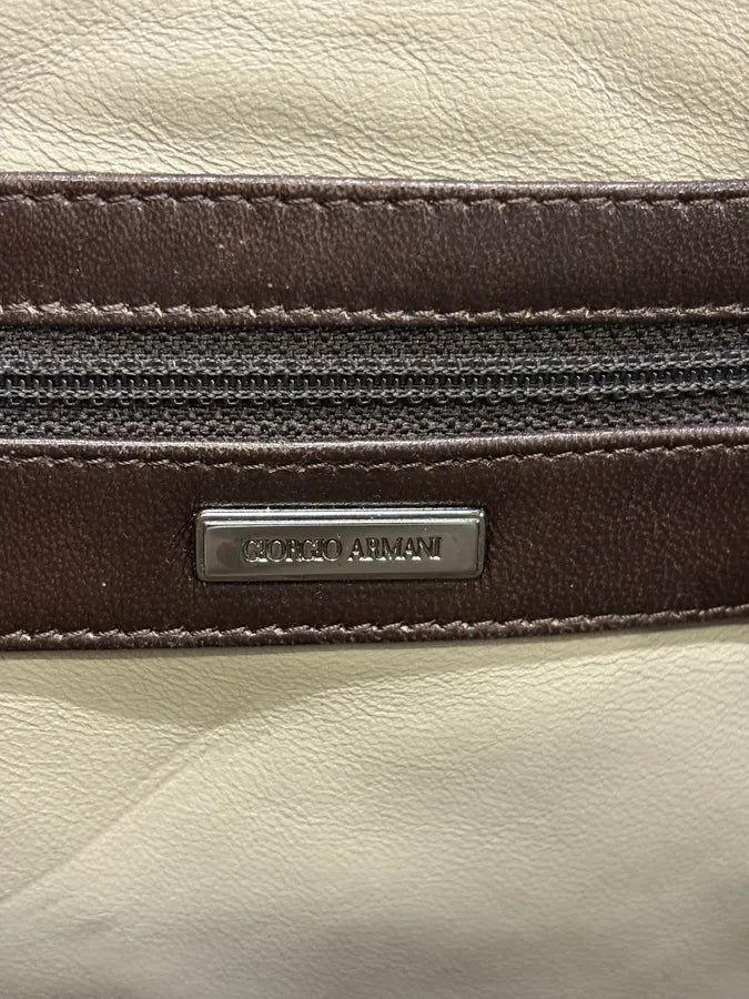 Giorgio Armani Brown Leather Shoulder Bag IoDZIZY 8