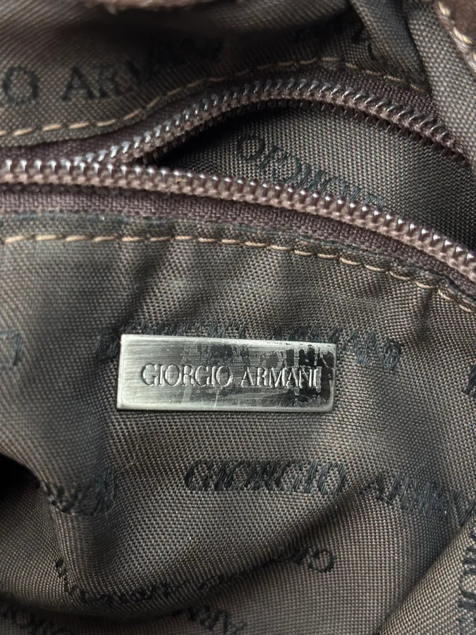 Giorgio Armani Brown Pony Hair Leather Shoulder Bag WjAekgp 14