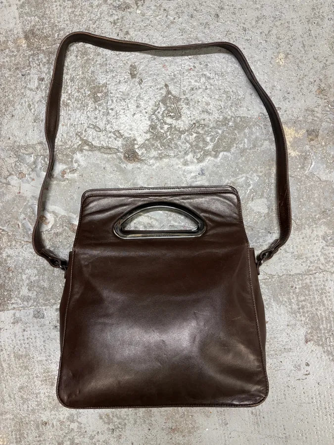 Giorgio Armani Brown Leather Shoulder Bag IoDZIZY 4