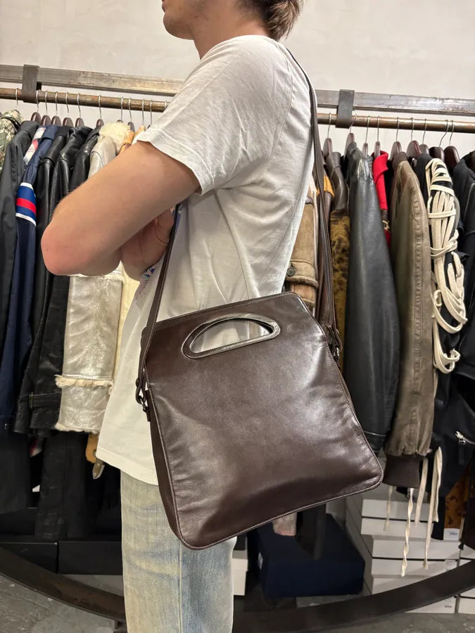 Giorgio Armani Brown Leather Shoulder Bag IoDZIZY 2