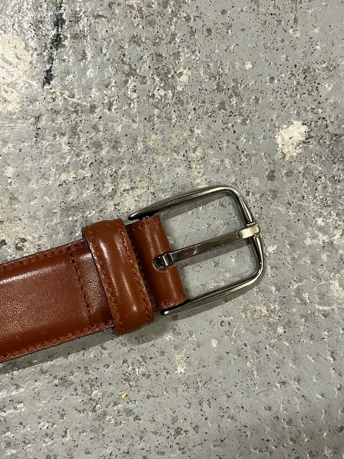 Giorgio Armani Brown Premium Leather Belt hyfIyXs 4