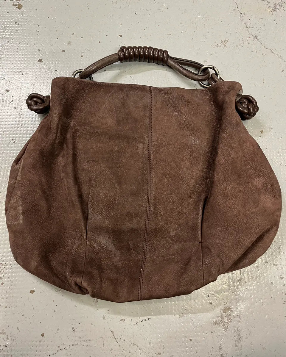 Giorgio Armani Brown Suede Hobo Bag AnCdsBI 0