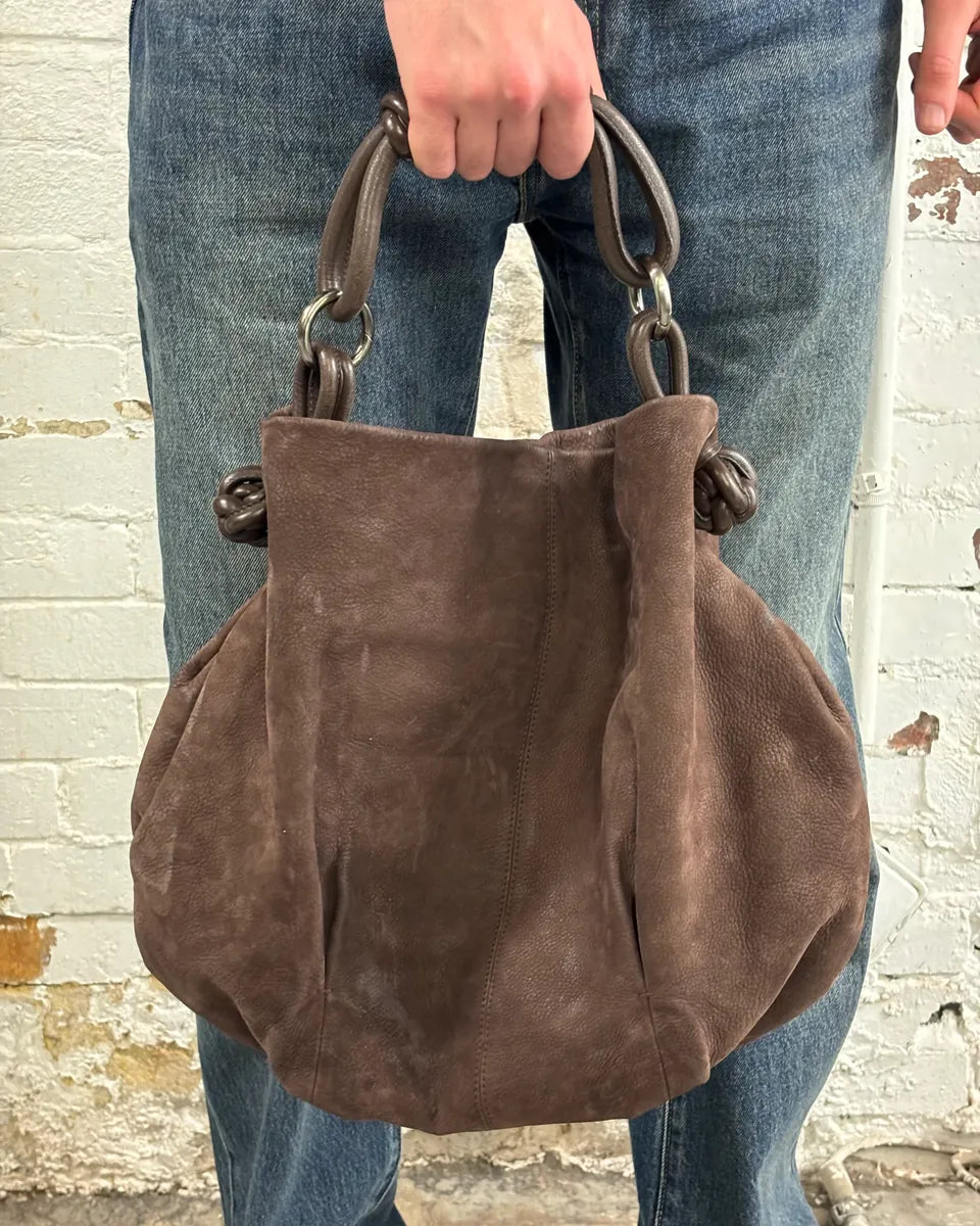 Giorgio Armani Brown Suede Hobo Bag AnCdsBI 2