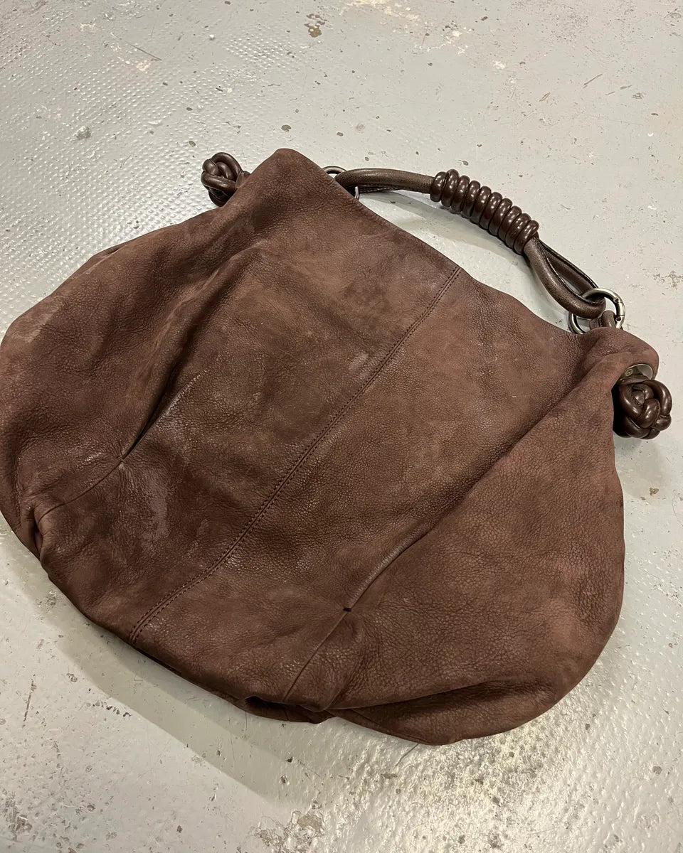 Giorgio Armani Brown Suede Hobo Bag AnCdsBI 3
