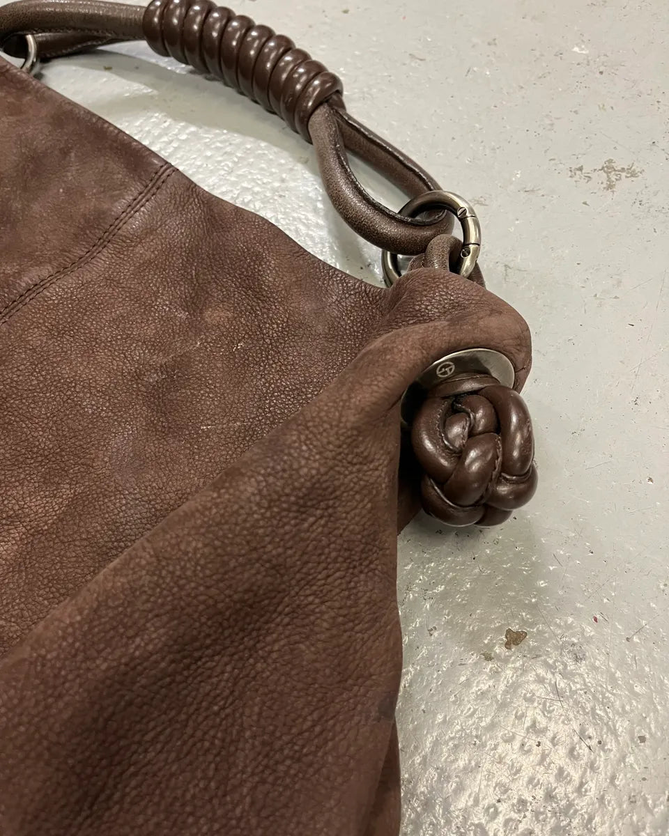 Giorgio Armani Brown Suede Hobo Bag AnCdsBI 5