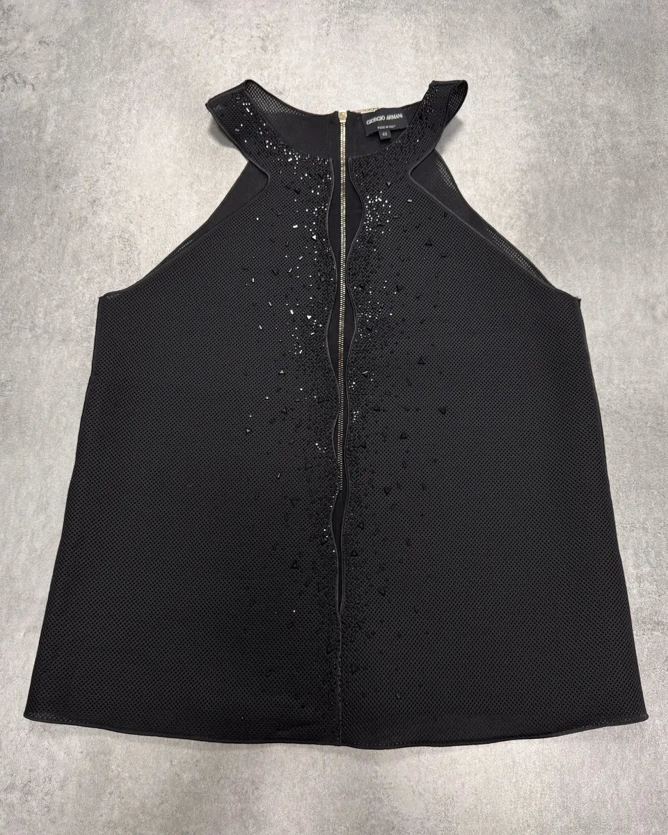 Giorgio Armani Embellished Black Vest FFplwlU 0