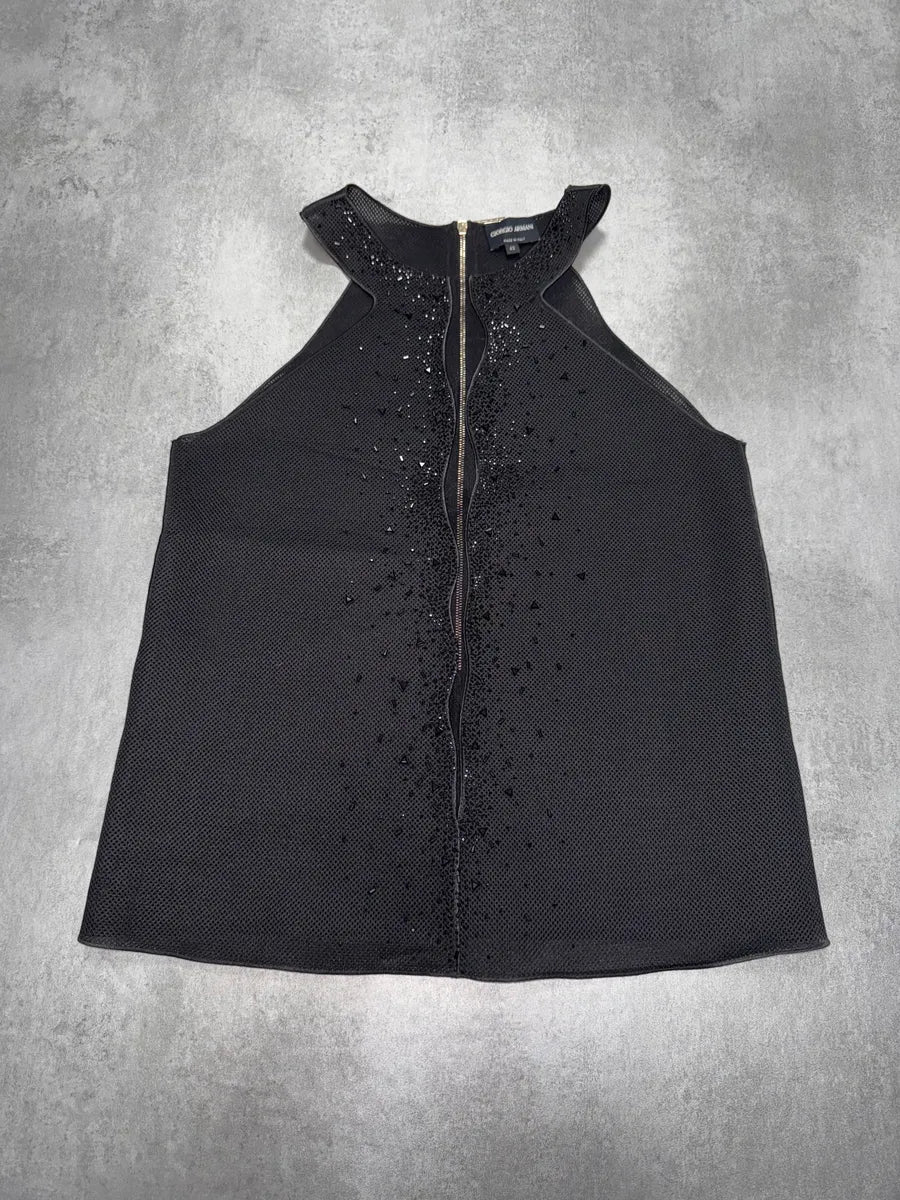 Giorgio Armani Embellished Black Vest FFplwlU 1