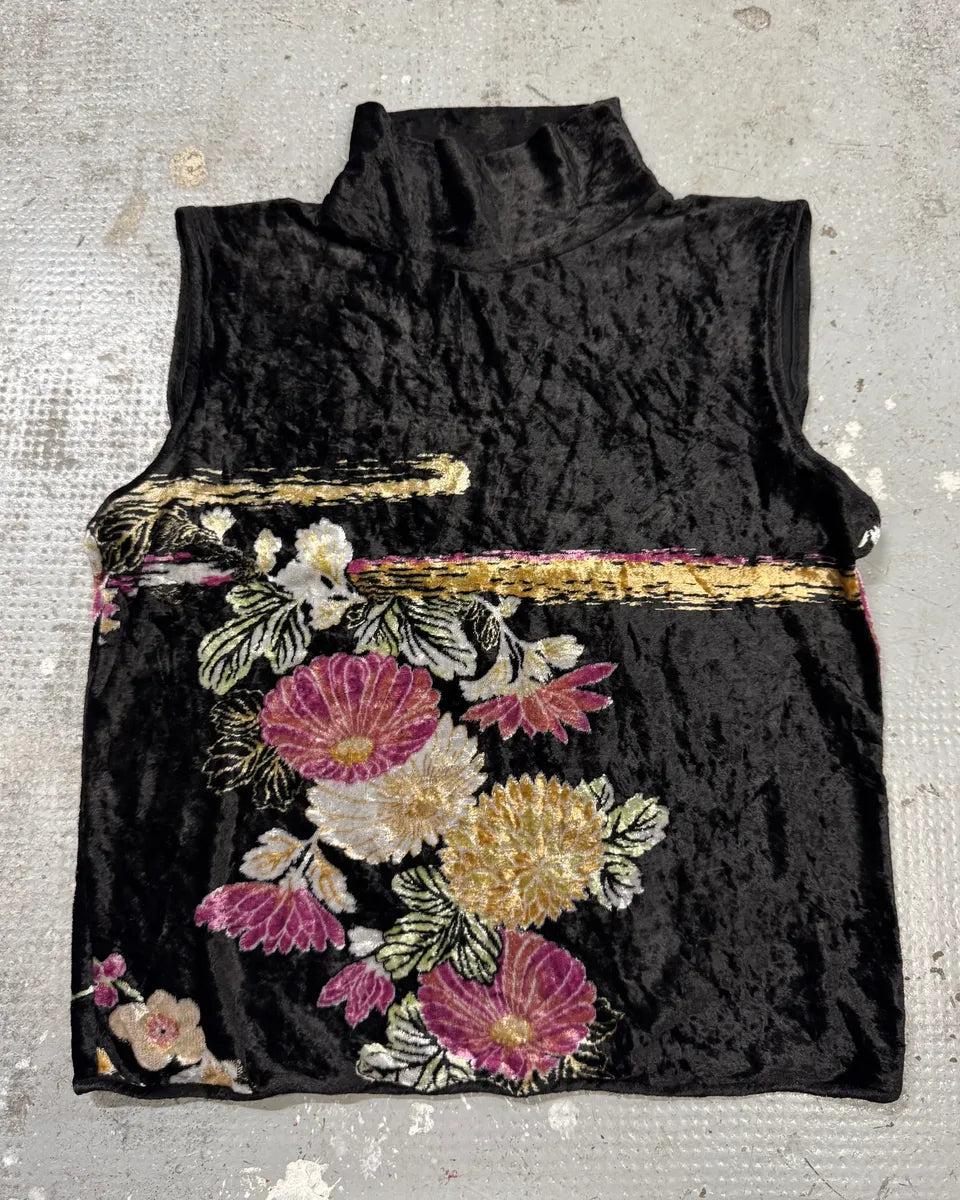 Giorgio Armani Flowers Velvet Tank Top (L) GOYtpBt 0
