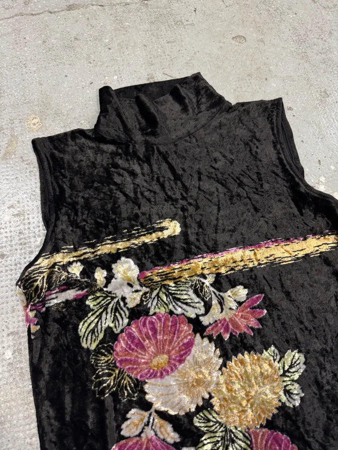 Giorgio Armani Flowers Velvet Tank Top (L) GOYtpBt 1