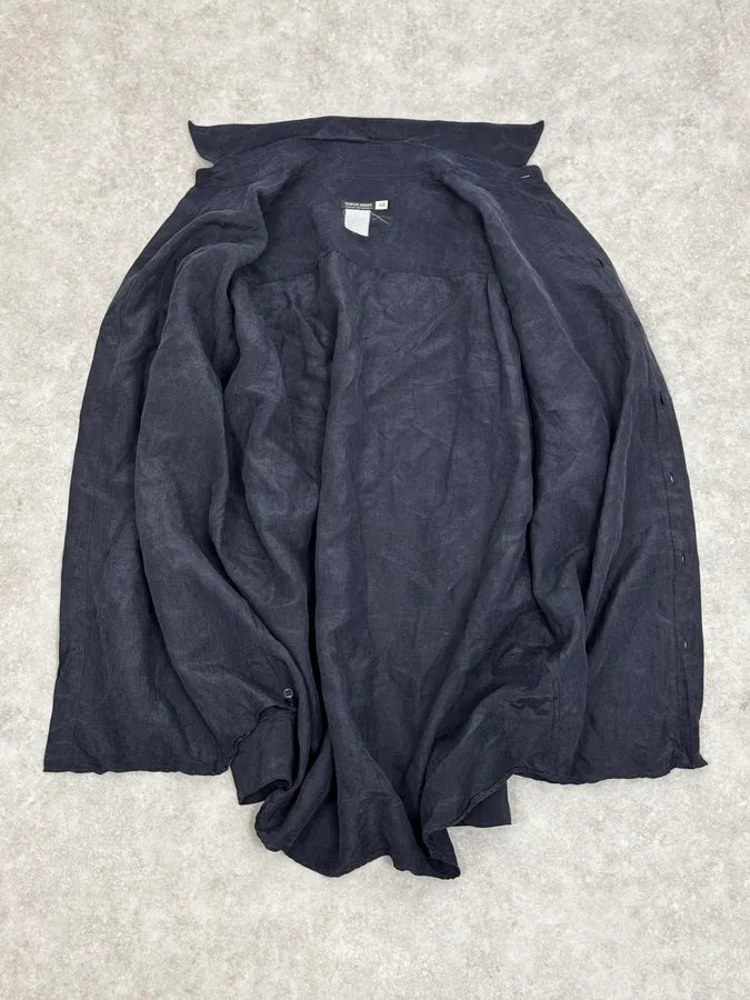 Giorgio Armani Linen Navy Archive Shirt jgUJVdz 6