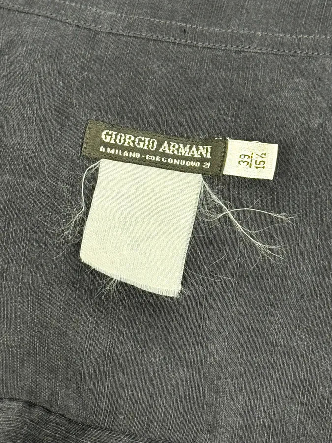Giorgio Armani Linen Navy Archive Shirt jgUJVdz 7