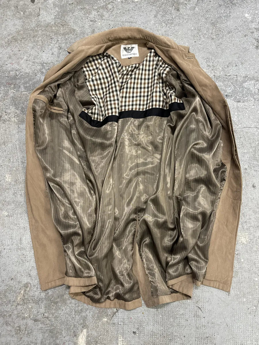 Giorgio Armani Long Beige Alpaga Jacket wHLDgTV 5