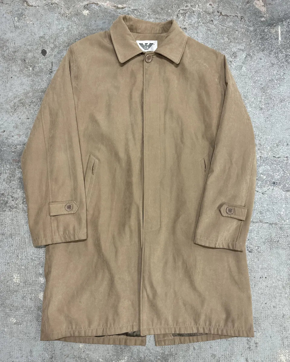 Giorgio Armani Long Beige Alpaga Jacket wHLDgTV 0