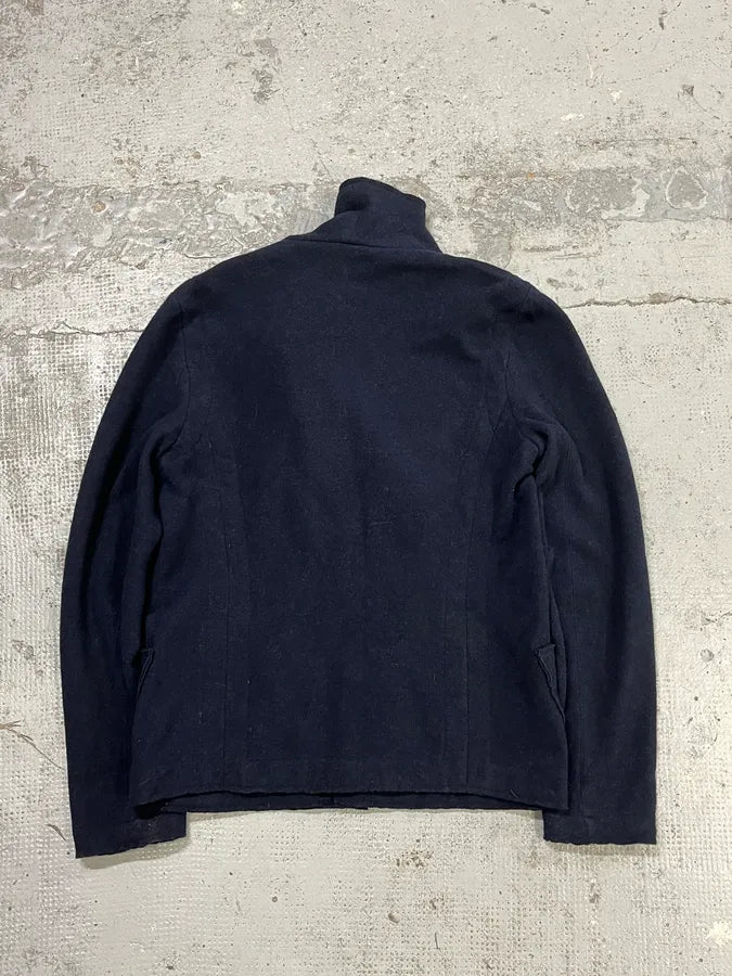 AW2011 Giorgio Armani Navy Wool Asymmetrical Wrap Jacket VaxqFNR 5